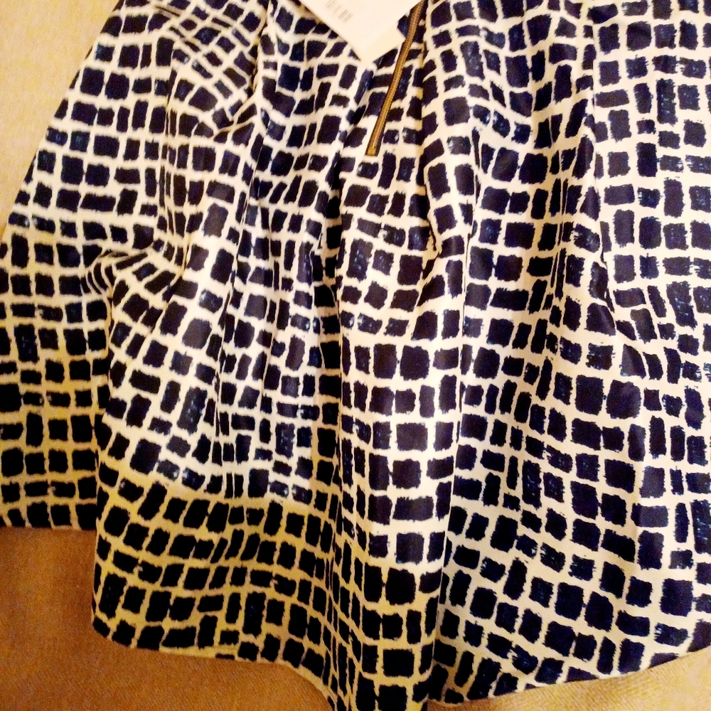 New De Novo Designer Wing Ding Pleated Skirt Zipper Size L Retail $49.00